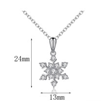 2018 New Arrived Copper Crystal Jewelry Necklaces Colorized Zircon Snow  Pendant Necklace for Women